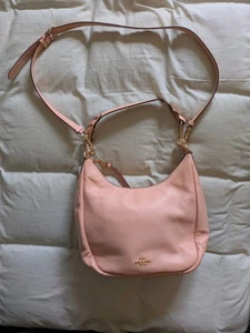Coach Jules Hobo Bag Handbag Shoulder Bag Crossbody Satchel Peach Leather - Picture 1 of 18
