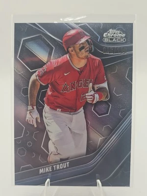 2023 Topps Chrome Black Mike Trout Refractor/199 - Image 1 of 2