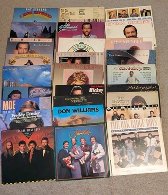 Lot Of 27 Country Vintage Vinyl Lps  Ray Stevens Sharrett Oak Ridge Boys Reba - Image 1 of 4