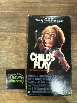 Childs Play VHS 1988 Chucky First Print Release Horror Cult Slasher Movie  - Image 1 of 4