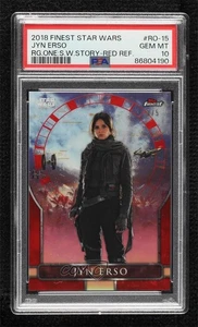 2018 Finest Rogue One: A Star Wars Story Red Refractor 2/5 Jyn Erso PSA 10 - Picture 1 of 3