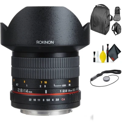 ROKINON 14 2.8 Lens for Olympus + Deluxe Lens Cleaning Kit - Image 1 of 4