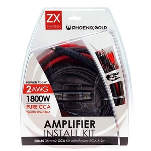 Phoenix Gold ZXK35 CCA Verstärker Kabelsatz 2 AWG Auto Verstärker Power Kit Sicherungshalter - Bild 1 von 3