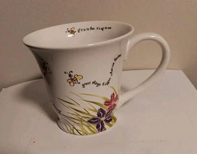 Taza De Colección Mary Kay Beelieve Abejorro Labio Pie Pedestal Taza Frases Positivas Foto 1 de 4