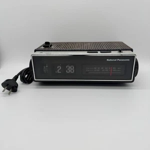 National Panasonic RC-6005BA 1970s Flip Clock Alarm Radio *Parts / Repair* - Picture 1 of 8