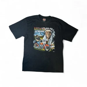 Vtg Harley Davidson Shirt 1990 L Large USA Single Stitch Tee T-Shirt Deadstock - Picture 1 of 7
