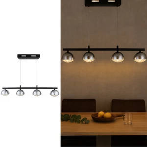 Pendelleuchte 4-flammig Modern Design Silber Hängelampe Esszimmer Küche 150 cm - Bild 1 von 5