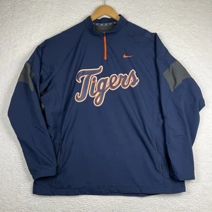 Detroit Tigers Nike Pullover 1/4 Zip Men 2XL Vented Windbreaker MLB Jacket - Picture 1 of 9