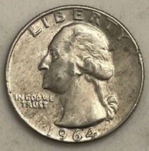 1964 D Washington Quarter - 90% Silver - Picture 1 of 2