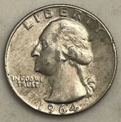 1964 D Washington Quarter - 90% Silver - Image 1 of 2
