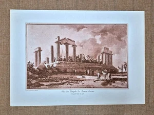 Sizilien Agrigento Tempel von Juno Lucina Houel Voyage pittoresq. 1782 Nachdruck - Bild 1 von 1
