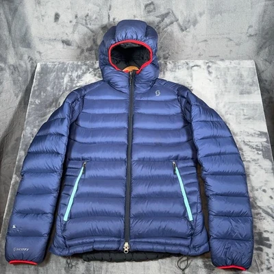 Scott Jacket Womens Medium Blue Hooded Down Puffer Insulated Ski Winter Coat - Image 1 of 4