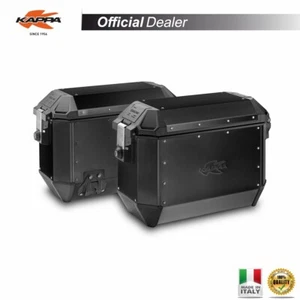 KAPPA KMS36BPACK2 2 VALIGIE LATERALI ALLUMINIO NERO K'MISSION 36L MONOKEY - Imagen 1 de 1