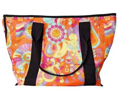 AMIKA SIGNATURE TOTE BAG BEACH TRAVEL XLARGE BRIGHT PAISLEY FLOWERS ~ NEW/SEALED - Image 1 of 4