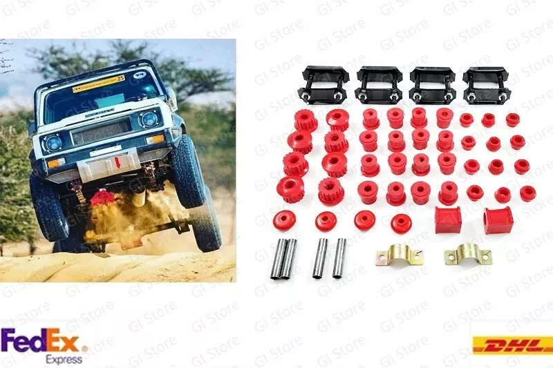 Suzuki Samurai Complete Polyurethane Suspension Leaf Spring Bushing Kit-Spl RED — 第 1/4 张图片