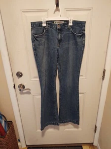 Gap Womens Long and Lean Jeans Sz 12L 35x33 Mid Rise Medium Wash Raw Hem - Picture 1 of 5