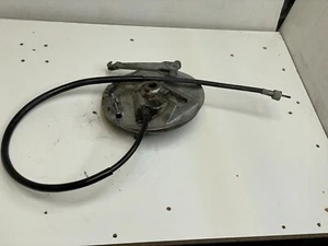 1974 Yamaha DT 125 Front Brake Plate 444 w Speedometer Cable - Picture 1 of 8