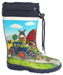 Beck 909 Bauernhof Jungen Kinder Baby Regen Matsch Gummistiefel Gr. 21-38 - Bild 1 von 24