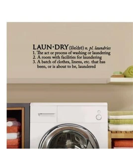 Calcomanía de vinilo definición lavandería decoración del hogar 12" x 15" - Imagen 1 de 1