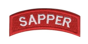 Army Engineers Sapper Rocker Red Patch - Picture 1 of 6