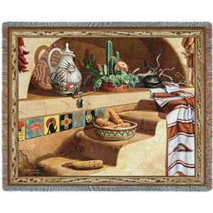 72x54 ADOBE DREAMS Southwest Native American Tapestry Afghan Throw Blanket - Picture 1 of 1