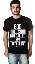 GOD HAS NOT CALLED YOU TO FIT IN | Men's Christian Novelty T-Shirts | Black Tees