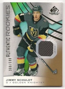 Jimmy Schuldt 19-20 UD SP Game Used Edition Authentic Rookies Jersey /599 - Picture 1 of 1