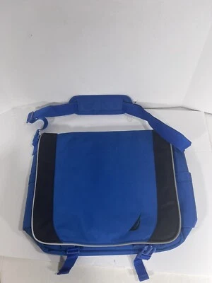 Nautica Spinnaker Series Alpine Blue Messenger Style Laptop Bag Satchel $180 - Image 1 of 4
