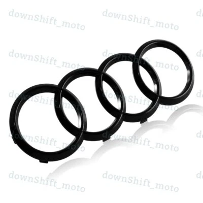 Negro Para Audi Anillos Parrilla Capó Delantero A3 A4 S4 A5 S5 A6 S6 SQ7 TT Insignia Emblema Foto 1 de 4