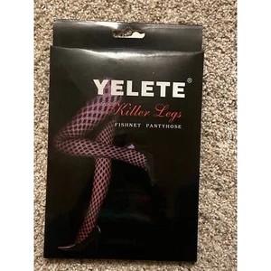Hosiery Tights Pantyhose Fish Nets Black Yelete Stockings - Picture 1 of 3