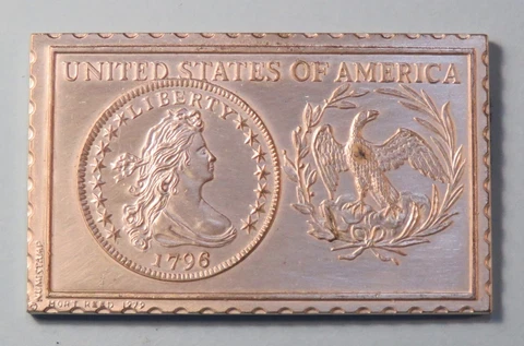 1796 United States of America 1/2 Half Dime Numistamp Medal 1979 Mort Reed Cover