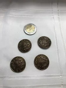 Boutons Anciens Métal Fleur Arabesque lot de 4 (BOUT.115) - Imagen 1 de 8