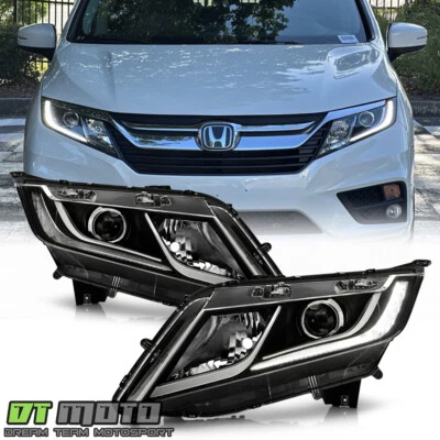 For 2018-2020 Honda Odyssey Halogen w/ LED DRL Headlights Headlamps Left+Right - Image 1 of 4