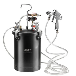 VEVOR Spray Paint Pressure Pot Tank 15L/3.75gal Spray Gun Hoses Pressure Gauge - Picture 1 of 12