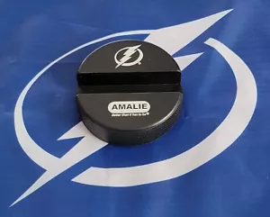 Vulcanized Rubber Solid Hockey Puck - Phone - Tablet Holder Tampa Bay Lightning - Picture 1 of 4