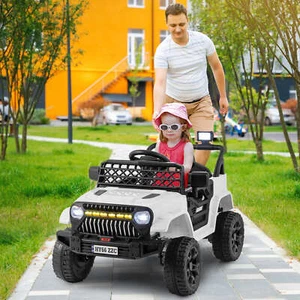 Toddler Electric Vehicle 12V Kids Ride On Car toys w/Remote Control-White - Picture 1 of 8