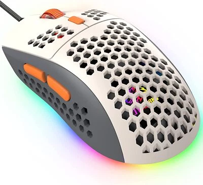 ZIYOU LANG Wired RGB Gaming Mouse Lightweight Honeycomb 6400DPI for PC Xbox PS4 - Image 1 of 4