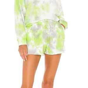 Free People Kelly Washed Tie Dyed Shorts XS Raw Hem Drawstring Elastic Waist NWT - Picture 1 of 8