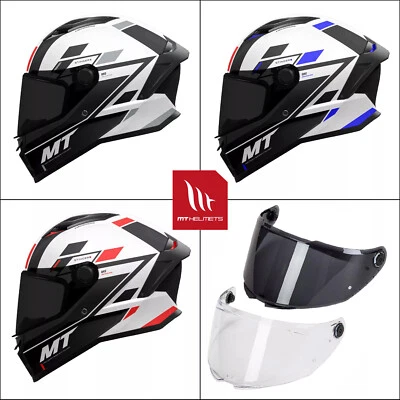 MT STINGER 2 ZIVZE ECE 22.06 MOTORCYCLE MOTORBIKE FULL FACE HELMET TINTED VISOR - image 1 of 3