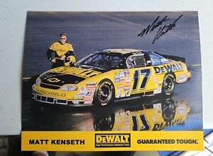 AUTOGRAPHED Matt Kenseth  Dewalt NASCAR Post card 