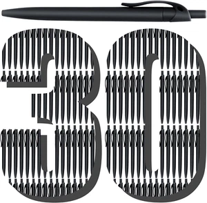 Pens Bulk 30 Pack Black Click Pens No Bleed Wholesale Retractable Ballpoint Pens - Picture 1 of 6