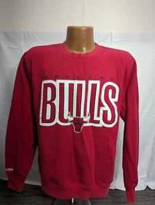 VTG 2000s Y2K Chicago Bulls Crewneck Sweater Mitchell & Ness Men’s Size L - Picture 1 of 9