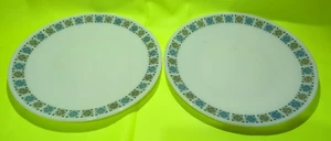 Vintage JAJ Pyrex "Chelsea" pattern ~ 2x Dinner Plates ~ 10.0" dia. ~ VGC - Picture 1 of 7