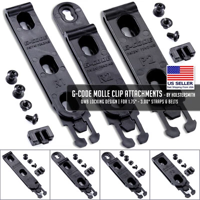 HOLSTERSMITH.COM HolsterSmith G-Code Molle Clip Attachments - OWB Locking Design