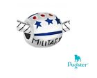 Bracelet charme femme militaire européenne authentique marque Pugster perle argent