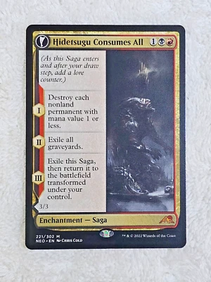 MTG Hidetsugu Consumes All #221 Kamigawa: Neon Dynasty Magic Card Mythic NM - Image 1 of 4