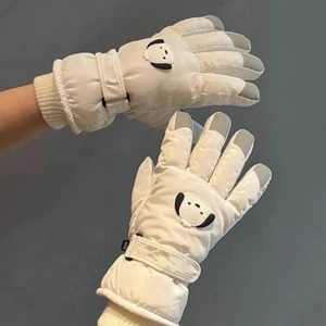 Winter skiing thick velvet windproof and warm gloves for students - Picture 1 of 7