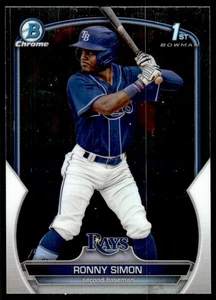 2023 Bowman Chrome Prospect Ronny Simon Tampa Bay Rays #BCP112 - Picture 1 of 2
