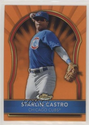 2011 Topps Finest Orange Refractor /99 Starlin Castro #33 - Image 1 of 2