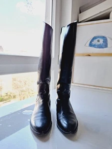 Hugo Boss Stiefel Reiterstiefel Gr. 39 Schwarz Leder - Bild 1 von 12